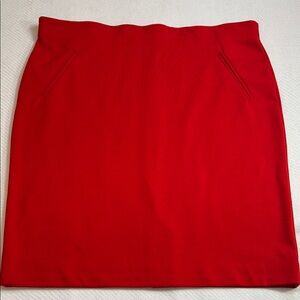 Donna Ricco Vibrant Red Pencil Skirt